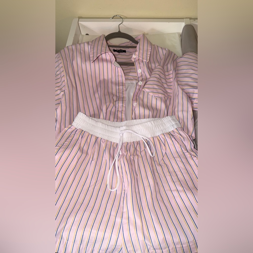 Pink Striped Lounge Set | Chic Boutique Style